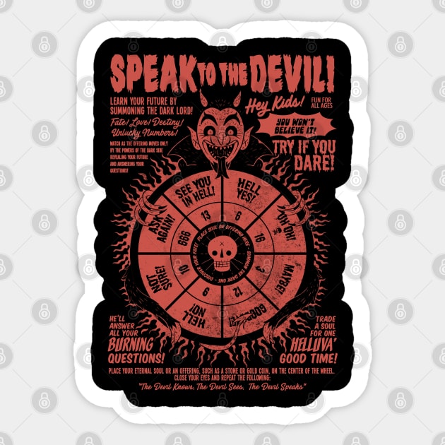 Speak to the Devil! Sticker by chrisraimoart